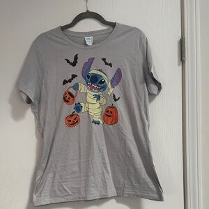 Disney Gray Halloween Stitch Tee